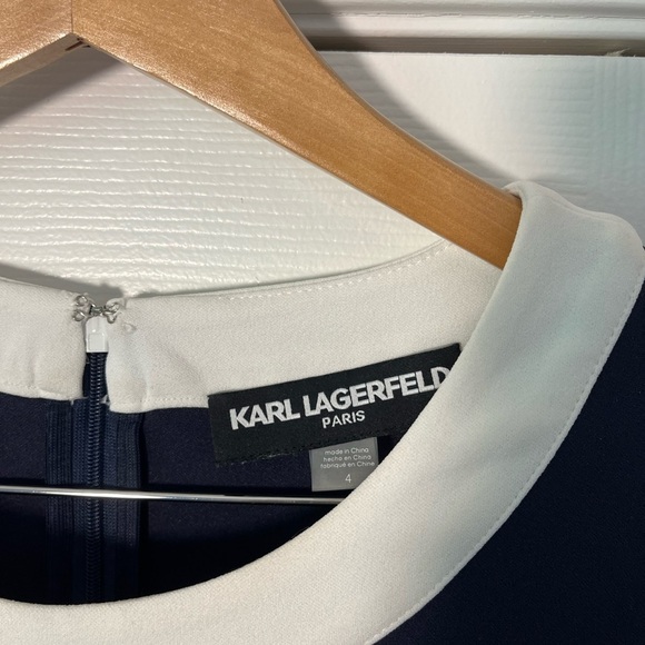 Karl Lagerfeld Blue and White Dress - Picture 4 of 10